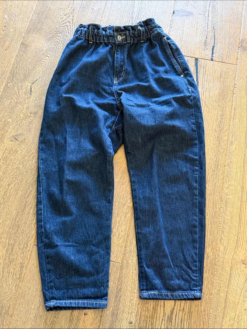 Zara Women’s Relaxed Dark Blue Denim‎ Jeans 6